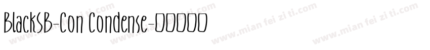 BlackSB-Con Condense字体转换